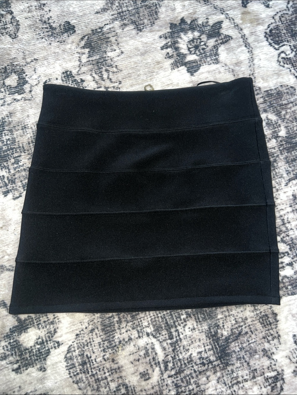 Express Black Layered Bandage Mini Skirt